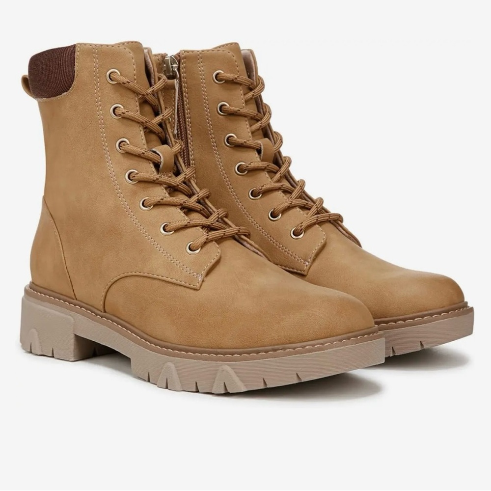 Dr. Scholl's Women's Tan Lace-Up Head Start Tan Boots Size 8.5M